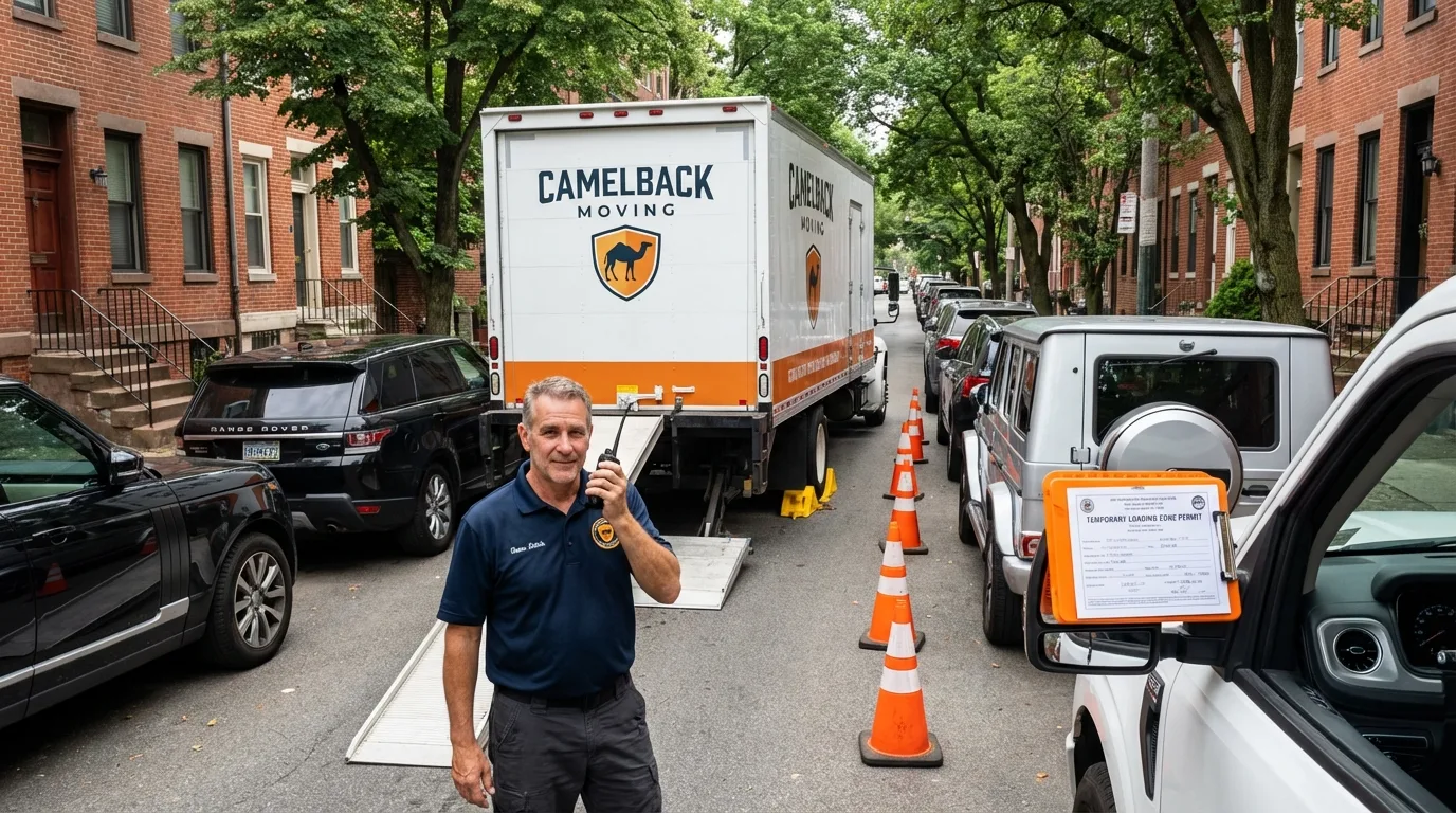 City street loading permit setup in Manahawkin, NJ