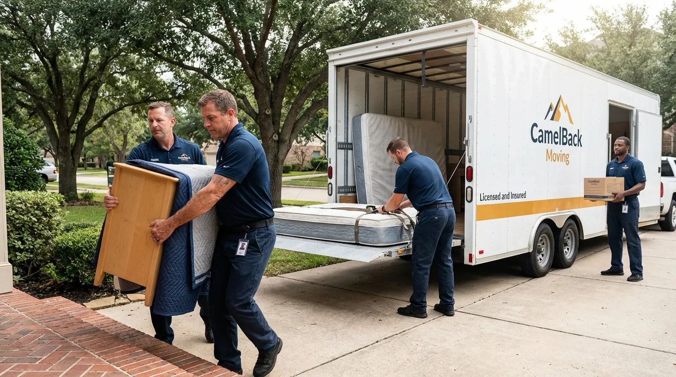 Crew loading residential truck for cross-state move from Manahawkin, NJ